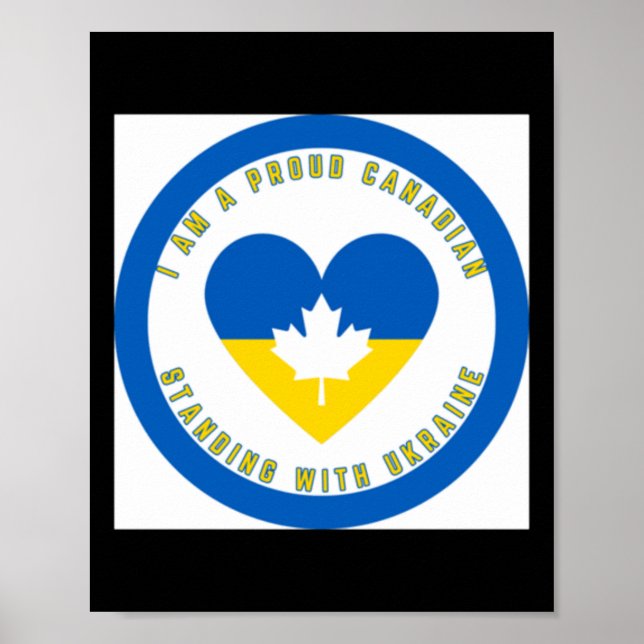 Poster Eu Sou Um Orgulhoso Canadiano Com A Ucrânia Stick (Frente)