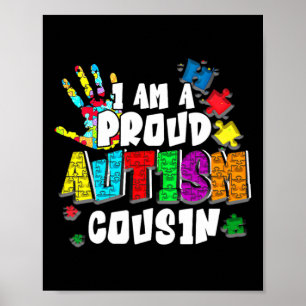 Poster Eu sou um orgulhoso primo-autismo Autismo Autismo 