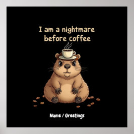 Poster Eu sou um pesadelo antes do café, amantes do moto