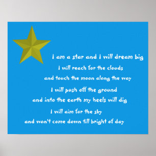 Pôster Eu sou um poema de estrelas para crianças