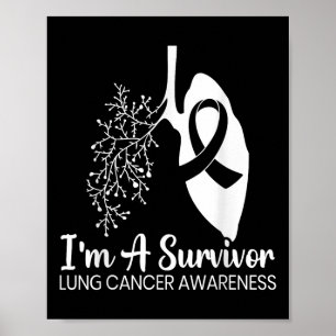 Poster Eu Sou Um Sobrevivente Cancer Pulmonar Consciência
