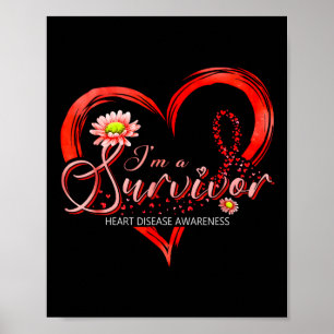 Poster Eu sou um Survivor Heart Disease Awarness Month Re