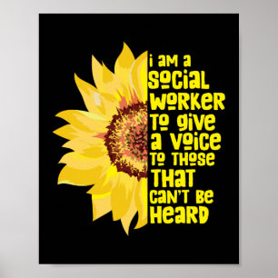 Poster Eu sou uma assistente social Escola Sunflower Ment