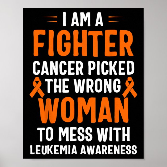 Poster Eu Sou Uma Consciência Da Leucemia Combatente (Frente)