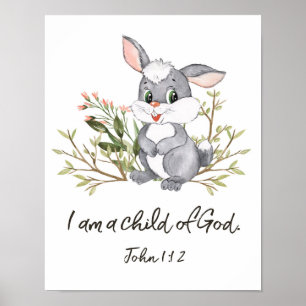 Poster Eu Sou Uma Criança De Deus, Crianças Bíblias Ve