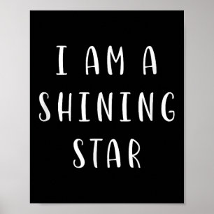 Poster Eu Sou Uma Demonstração Motivadora Brilhante Inspi