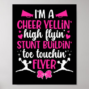 Poster Eu sou uma Flyer de Torcida Cheerleading Flyer Che