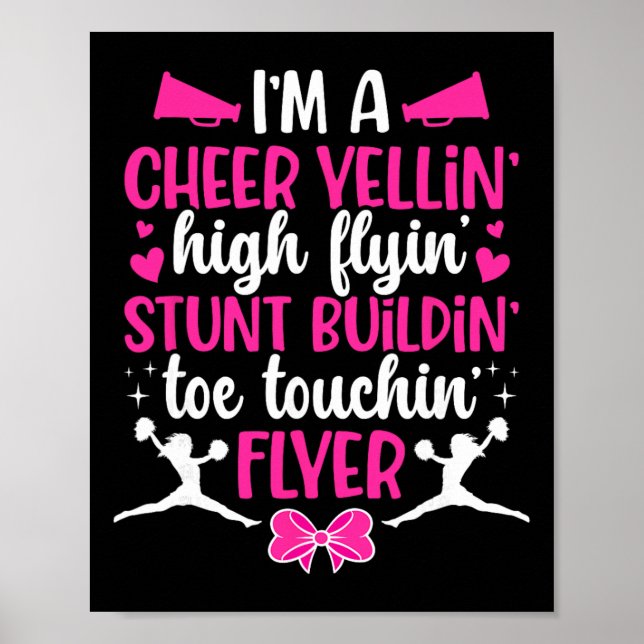 Poster Eu sou uma Flyer de Torcida Cheerleading Flyer Che (Frente)