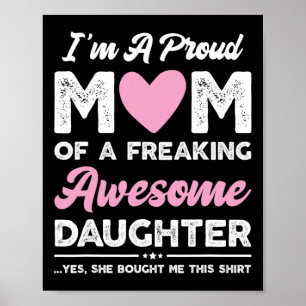 Poster Eu sou uma mãe orgulhosa presente de filha mães en