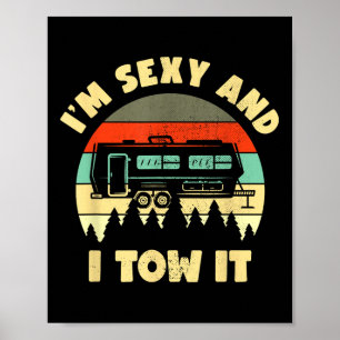 Poster Eu sou Y e eu reboco, Caravana Camping Trailer RV,