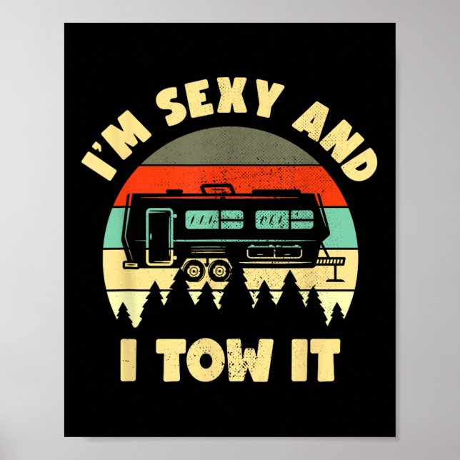Poster Eu sou Y e eu reboco, Caravana Camping Trailer RV, (Frente)