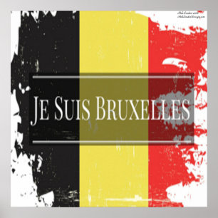 Pôster Eu Souo Bruxelas (Nós Somos Bruxelas) Bela. Cartaz