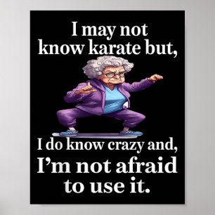 Poster Eu talvez não saiba Karate, mas sei o que é loucur