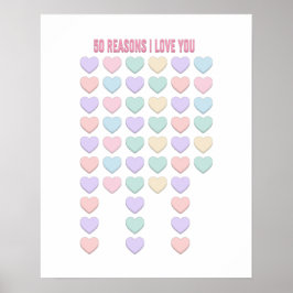 Poster Eu te amo - 50º Presente de Aniversário - 50º Namo