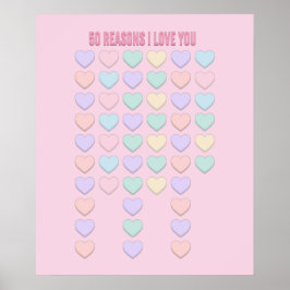 Poster Eu te amo - 50º Presente de Aniversário - 50º Namo