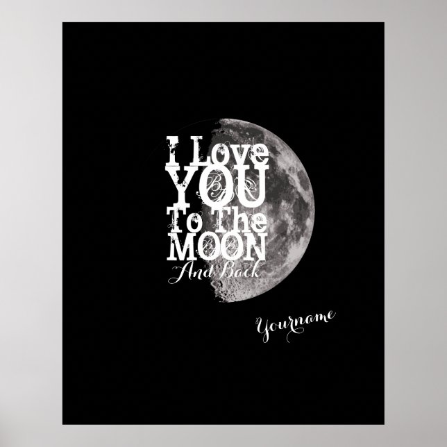 Poster Eu Te Amo À Lua E De Volta (Frente)