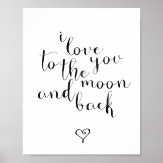 Poster Eu Te Amo À Lua E De Volta