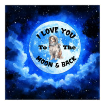 Eu Te Amo Ao Pastor Australiano Moon & Back