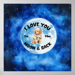 Poster Eu Te Amo Ao Retriever De Ouro Lona E Volta