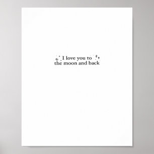 Poster Eu Te Amo Até a Lua e de Volta Apelo Atemporal St