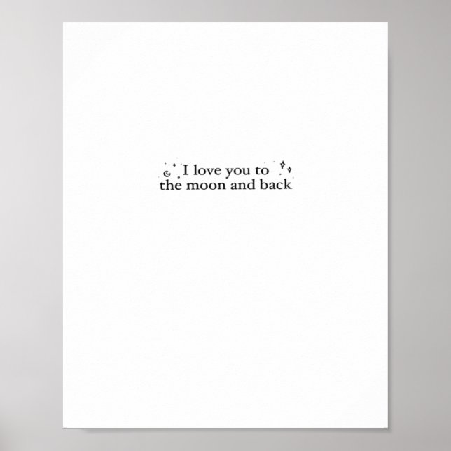 Poster Eu Te Amo Até a Lua e de Volta Apelo Atemporal St (Frente)