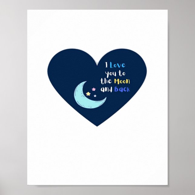 Poster Eu Te Amo Até a Lua e de Volta Clássico Atemporal  (Frente)