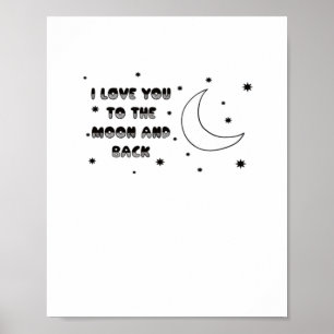 Poster Eu Te Amo Até a Lua e de Volta Doce Romance Atempo
