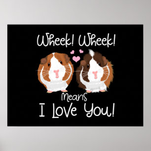 Poster Eu Te Amo Guinei Pig Cavy Roddent