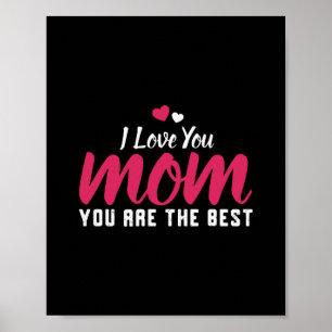 Poster Eu Te Amo Mãe Você É O Melhor Feliz dia de as mães