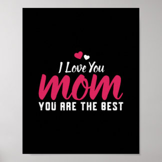 Poster Eu Te Amo Mãe Você É O Melhor Feliz dia de as mães