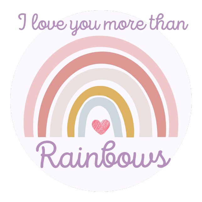 Poster Eu Te Amo Mais Do Que O Rainbows Texto De Citação (Criador carregado)