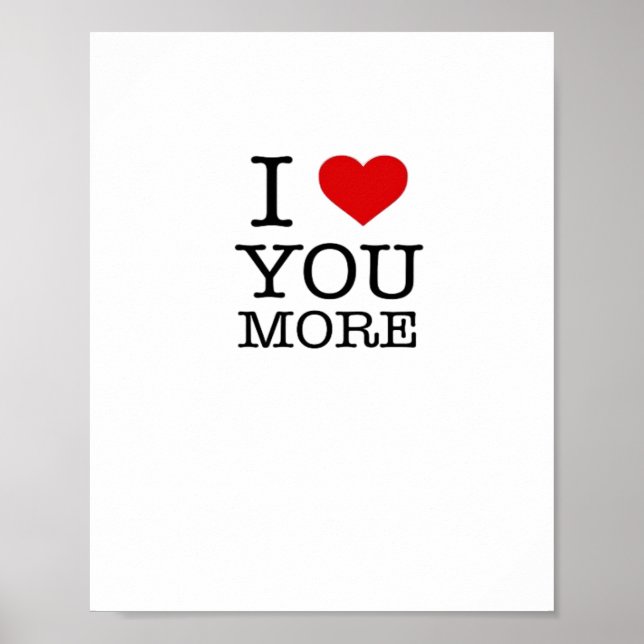 Poster Eu Te Amo Mais Eu Te Amo Mais Amor Divertido  (Frente)