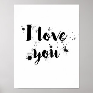 Poster Eu te amo - Minimalista