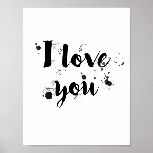 Poster Eu te amo - Minimalista (Frente)