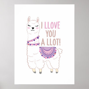 Poster Eu te amo muito - Engraçado Llama