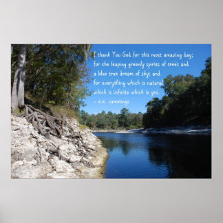 Pôster Eu te obrigado Deus por este dia incrível.