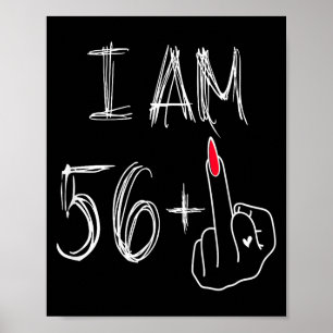 Poster Eu Tenho 56 Mais 1 Engraçado Para 56º Aniversário 