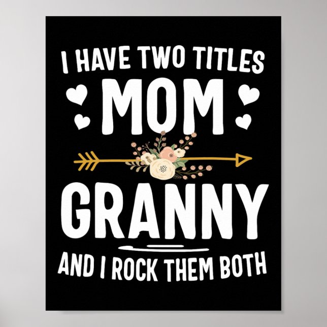 Poster Eu Tenho Dois Títulos Mãe E Dia de as mães De Cami (Frente)