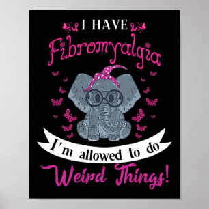 Poster Eu Tenho Fibromialgia Consciência Flor de Elefante