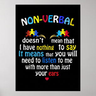 Poster Eu Tenho Quebra-cabeça de Consciência Autista N
