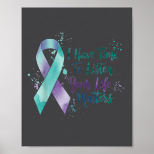 Poster Eu Tenho Tempo Para Ouvir a Prevenção de Suicídio