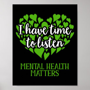 Poster Eu Tenho Tempo Para Ouvir Consciência Mental Da Sa