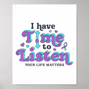 Poster Eu Tenho Tempo Para Ouvir Conscientização sobre Pr