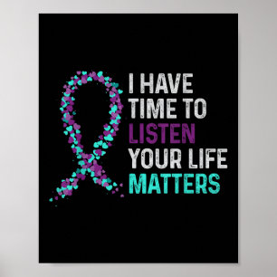Poster Eu Tenho Tempo Para Ouvir Saúde Mental Conscientiz