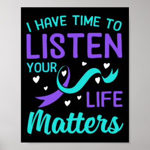Poster Eu Tenho Tempo Para Ouvir - Seus Problemas De Vida