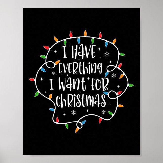 Poster Eu Tenho Tudo O Que Quero No Natal Sou Eu (Frente)