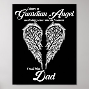 Poster Eu Tenho Um Anjo Da Guarda No Céu Chamo-Lhe Pai S
