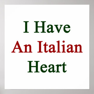 Pôster Eu Tenho Um Coração Italiano