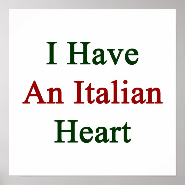 Pôster Eu Tenho Um Coração Italiano (Frente)