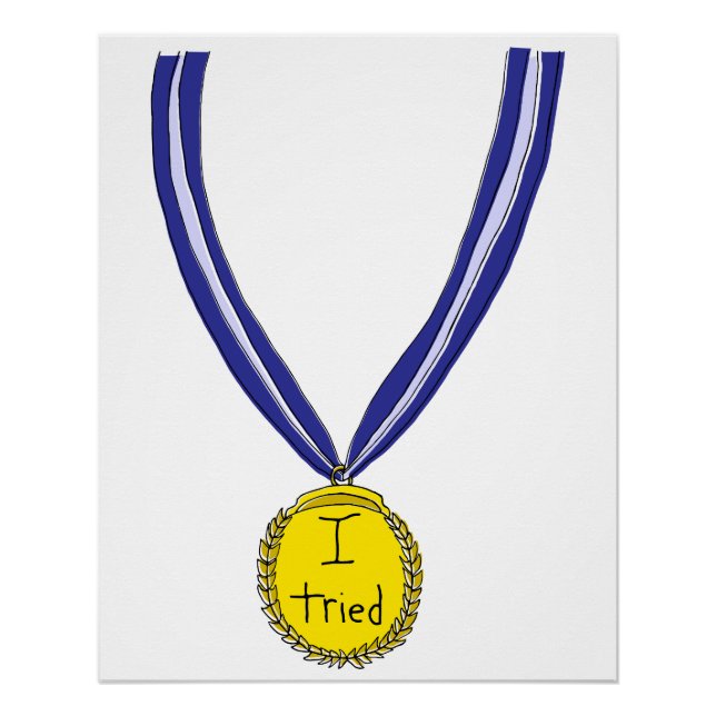 Pôster Eu Tentei Medalha (Frente)
